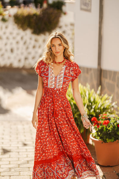Vestido Romi Ruby Rouge Print