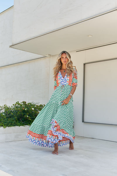 Vestido Tessa Maxi Ziggy Za Print