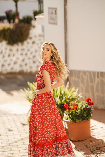 Vestido Romi Ruby Rouge Print