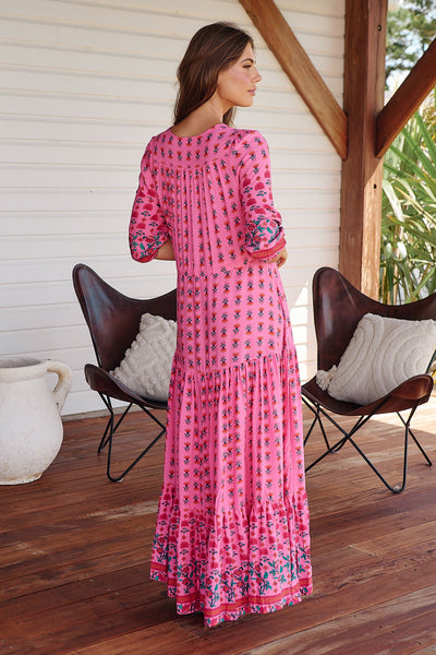 Vestido Tessa Maxi Rasberry Romance Print