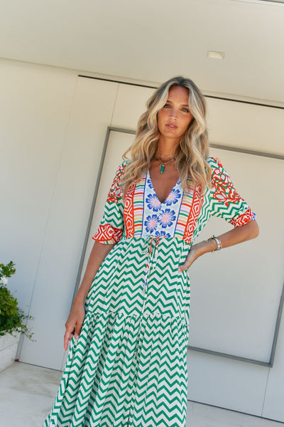Vestido Tessa Maxi Ziggy Za Print