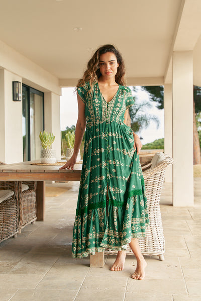 Vestido Carmen Maxi Kiba Print