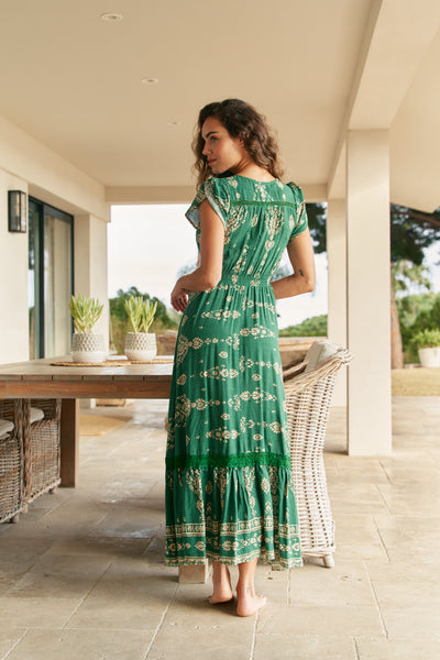 Vestido Carmen Maxi Kiba Print