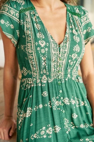 Vestido Carmen Maxi Kiba Print