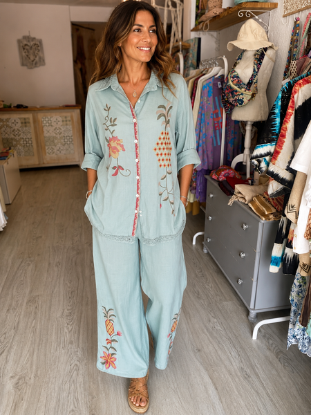 Conjunto Camisero Bordado