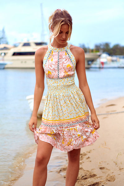 Vestido Mini Peony Maisha Print