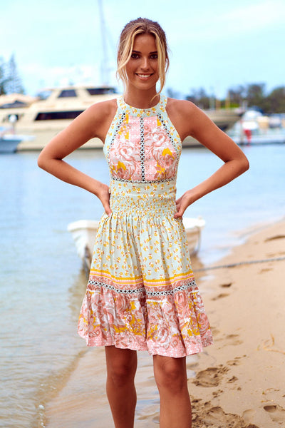 Vestido Mini Peony Maisha Print