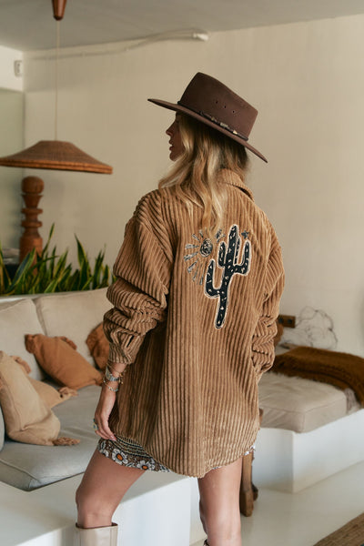 Texas Chord Toffee Shirt Jacket