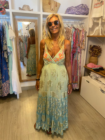 Vestido Lurex Bordado