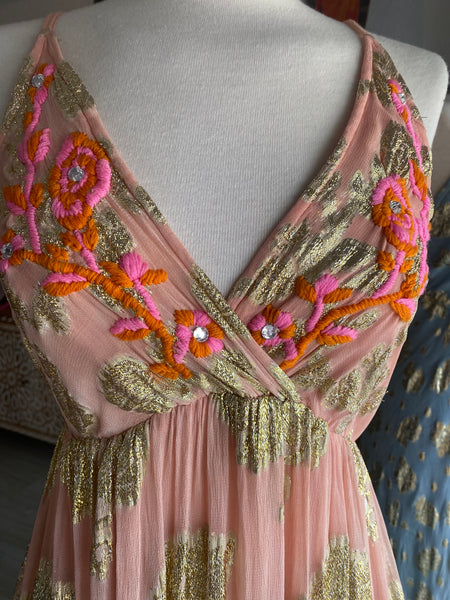 Vestido Lurex Bordado