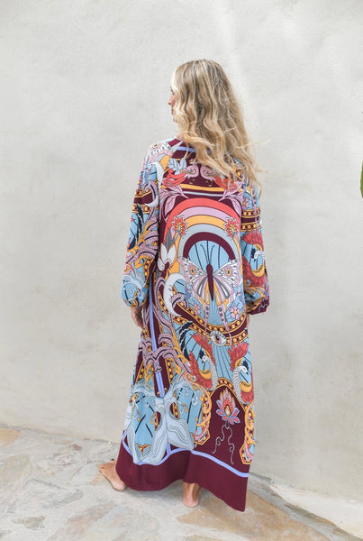 Vestido Winter Bree Maxi Wild Hearts Print