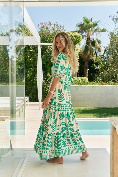 Vestido Tessa Maxi Nazare Print