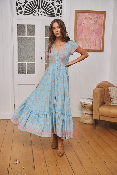 Vestido Carmen Laguna Fleur Print