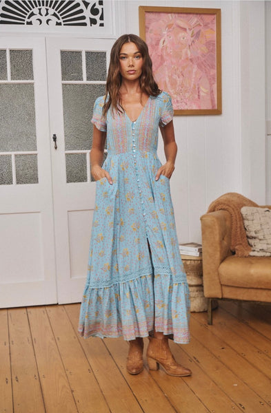 Vestido Carmen Laguna Fleur Print