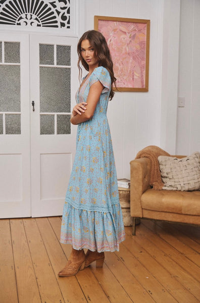 Vestido Carmen Laguna Fleur Print