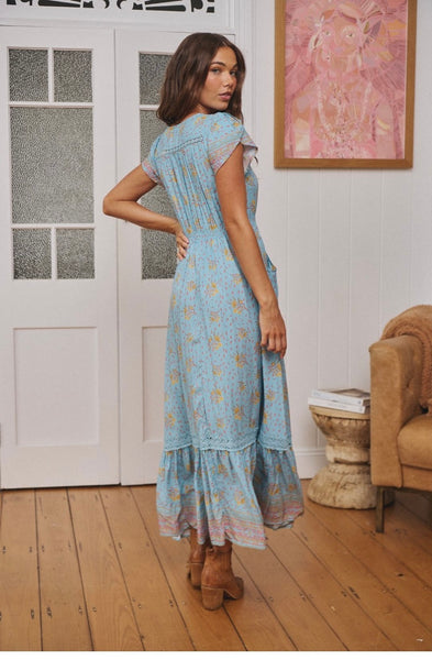Vestido Carmen Laguna Fleur Print