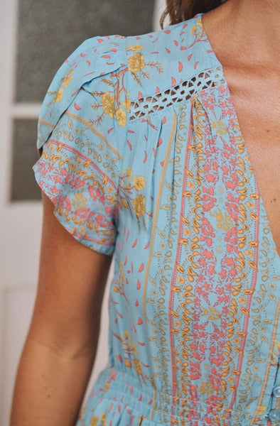 Vestido Carmen Laguna Fleur Print