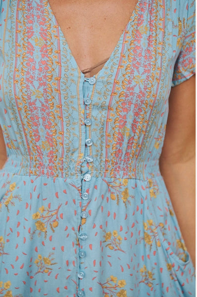 Vestido Carmen Laguna Fleur Print