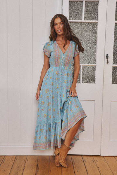 Vestido Carmen Laguna Fleur Print