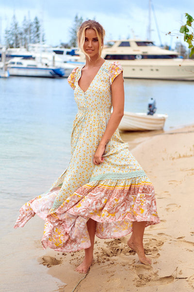 Vestido Carmen Maxi Maisha Print