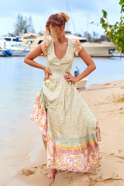 Vestido Carmen Maxi Maisha Print
