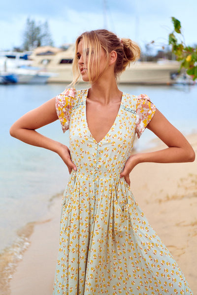 Vestido Carmen Maxi Maisha Print
