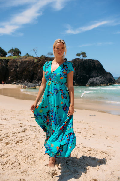 Vestido Carmen Maxi Isla Mare Print