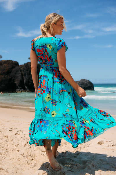 Vestido Carmen Maxi Isla Mare Print