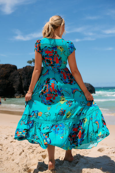 Vestido Carmen Maxi Isla Mare Print