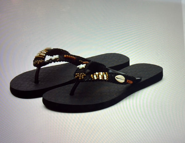 Chancla Sea Shell Negra