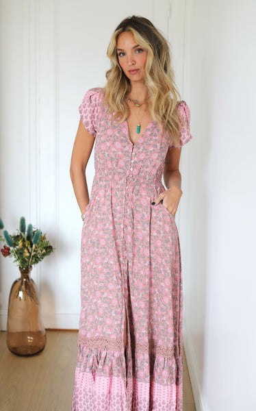 Rosabella Print Carmen Maxi Dress