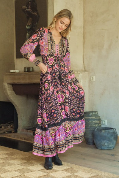 Vestido Maxi Sabrina Cherry Blossom Print