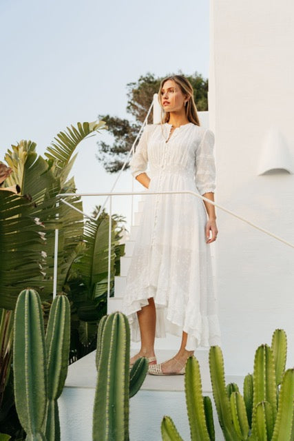 Vestido Sabina Maxi Leora White