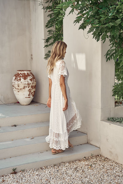 Snow White Lace Angel Maxi dress by Jaase