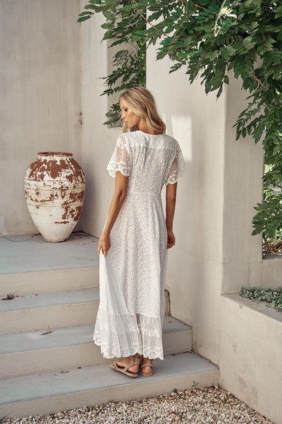 Snow White Lace Angel Maxi dress by Jaase