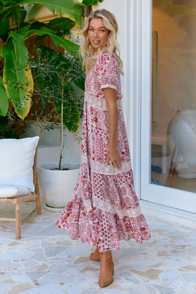 Vestido Maxi Huntley Ruby Print