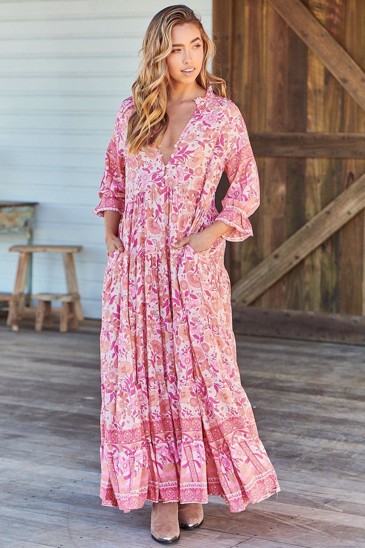 Leena Print Tillie Maxi Dress by Jaase