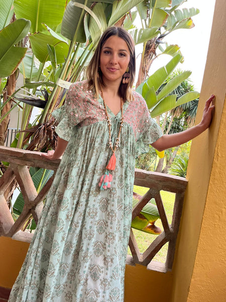 Vestido Verde agua Maxi