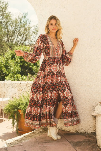 Vestido Teresa Maxi Aisha Print