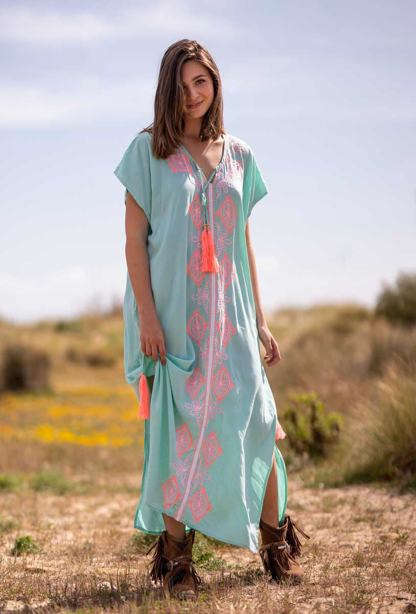 Maldivas Mint Kaftan