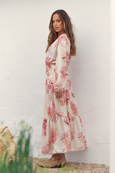 Vestido Maxi Chance Blush Print