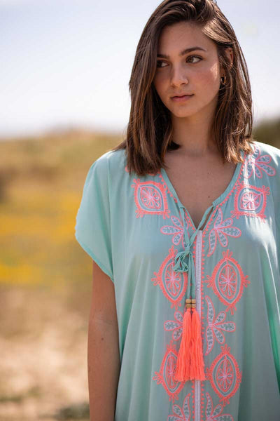 Maldivas Mint Kaftan