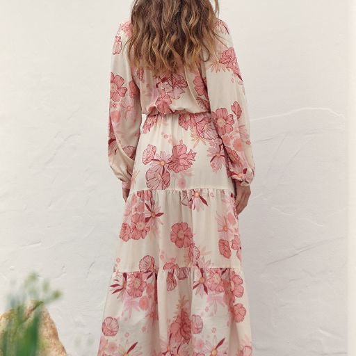 Vestido Maxi Chance Blush Print